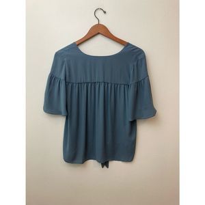 Loft blue blouse with bow